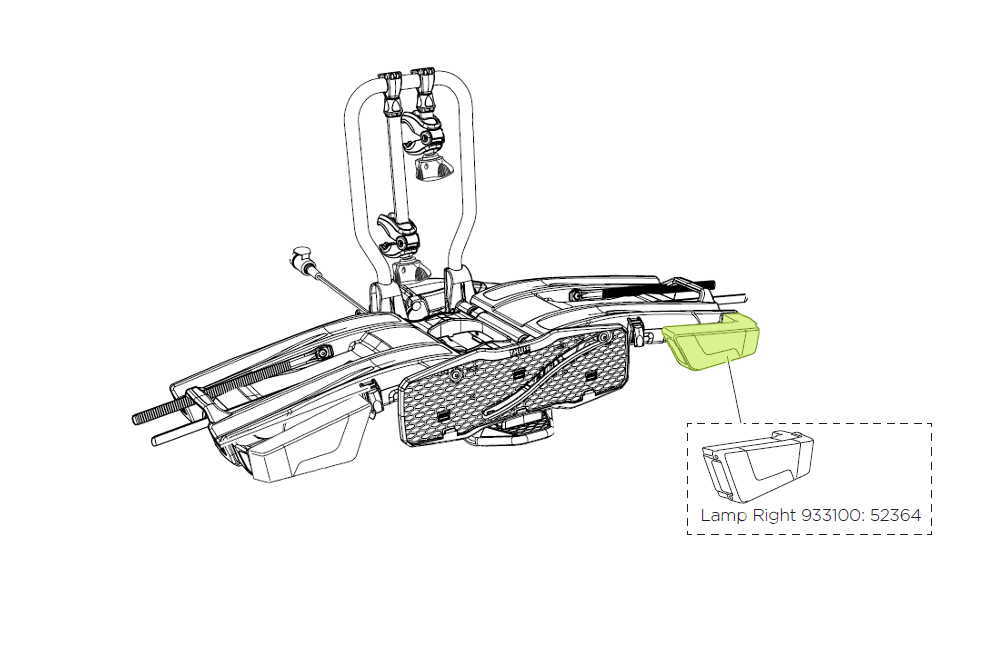 Thule EasyFold Right Rear Lamp