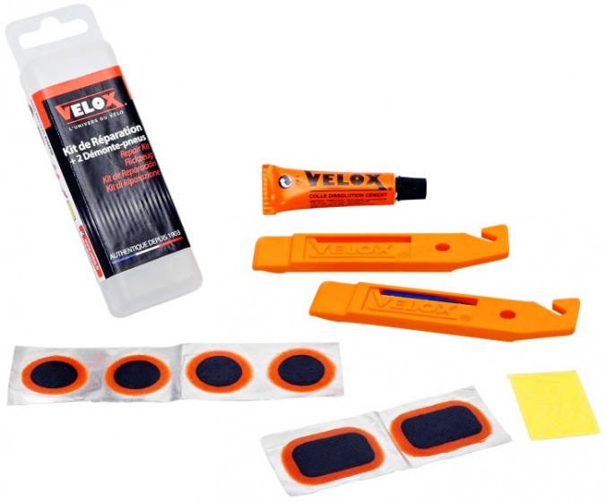 VeloX Repair Kit - Includes: 4 Small - 2 Medium - Glue - 2 Levers