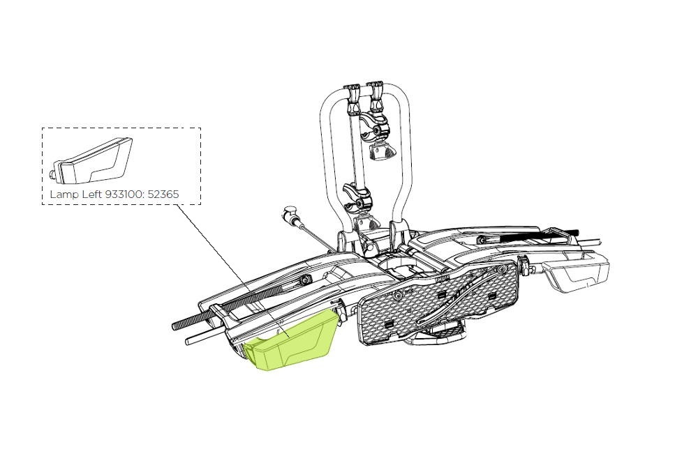 Thule EasyFold Left Rear Light